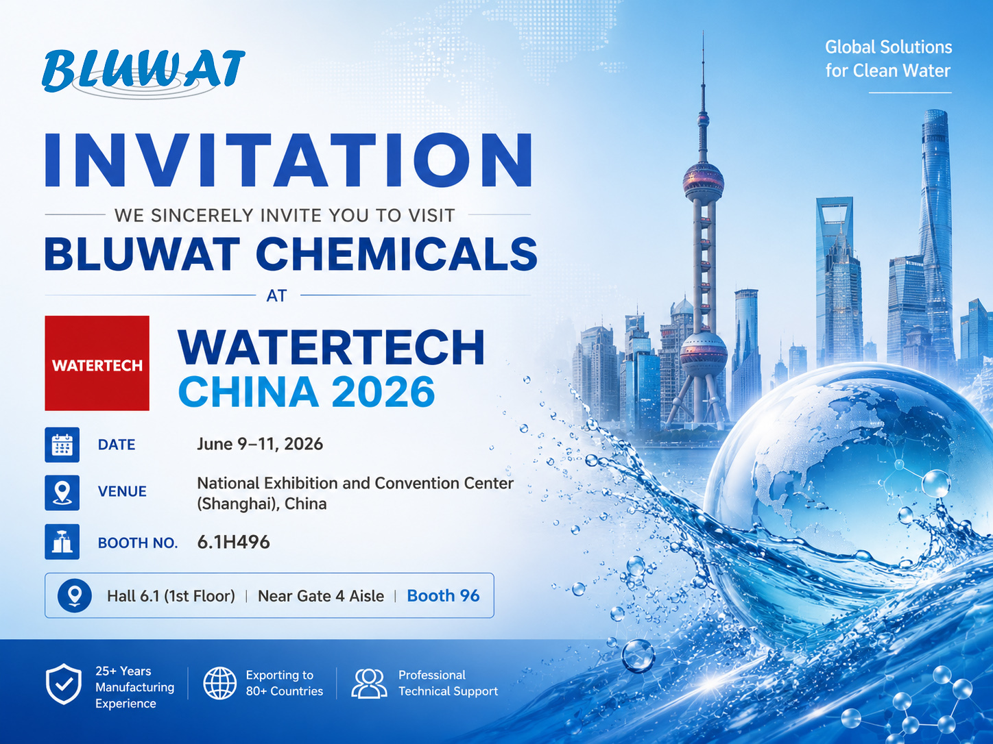 Τελευταία εταιρικά blogs για Γνωρίστε τη Bluwat Chemicals στο WATERTECH CHINA 2026    Ζητήση για την Έκθεση της Σαγκάης