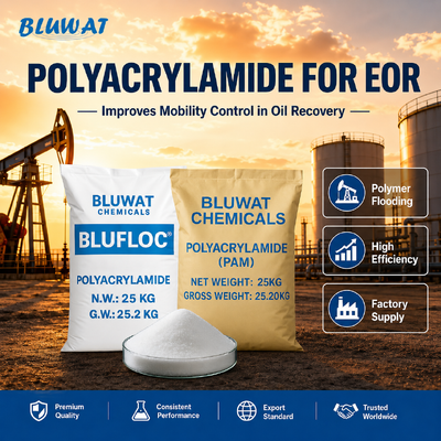 Αγορά BLUFLOC Πολυακρυλαμίδιο πετρελαίου με 89% στερεό περιεχόμενο για σταθερή απόδοση του συστήματος λάσπης σε απευθείας σύνδεση κατασκευή