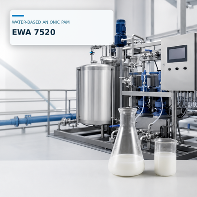 Αγορά Blufloc EWA 7520 Άνιονικό εμβέλαιο PAM με βάση το νερό με πολύ υψηλό μοριακό βάρος και μεσαίο βαθμό ανιονικών για αυτόματη δοσολογία σε απευθείας σύνδεση κατασκευή