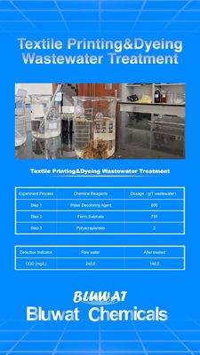 Αγορά Σιδηρική επεξεργασία απόβλητου ύδατος αποβλήτων αποχέτευσης θειικού άλατος Bluwat υφαντικής επεξεργασίας σε απευθείας σύνδεση κατασκευή