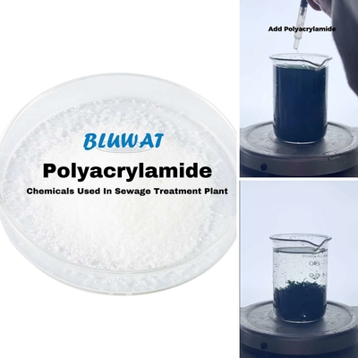 Polyacrylamide χημικών ουσιών Polyelectrolyte Flocculants εργοστάσιο επεξεργασίας 25million λυμάτων